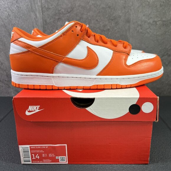 Nike Dunk Low SP SYRACUSE Size 14 Mens Orange White Sneakers